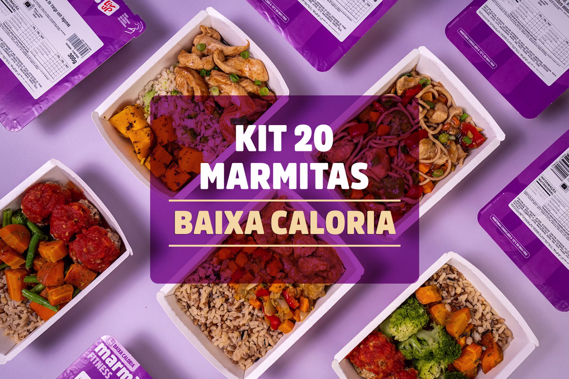 Kit 20 marmitas baixa caloria